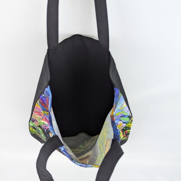 Tote Bag Sleepy Beagle Night By Aja Trier Poly Poplin Multicolor NWT - Picture 7 of 9